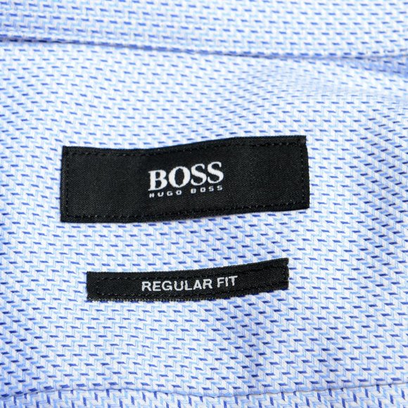 Hugo Boss Men's "Gordon" Regular Fit Geometric Print Long Sleeve Dress Shirt - Picture 9 of 9